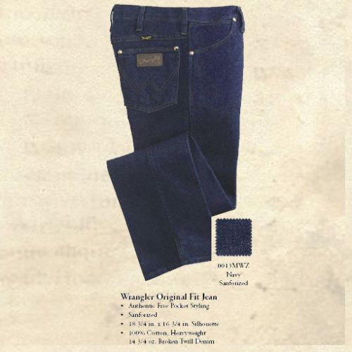 13MWZ - Wrangler Mens Original fit Jean - Navy