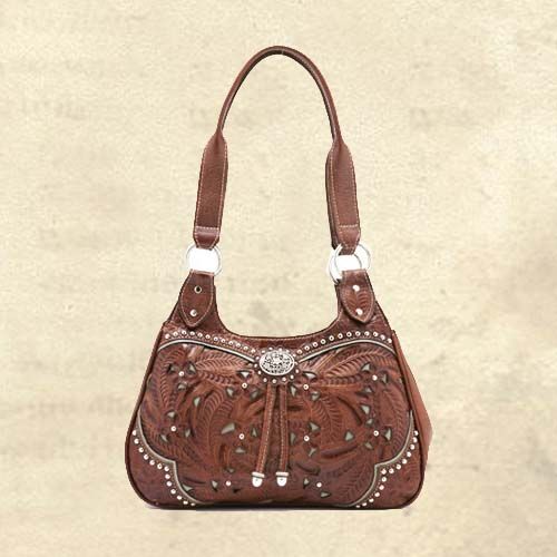 LADY LACE ZIP TOP SCOOP TOTE